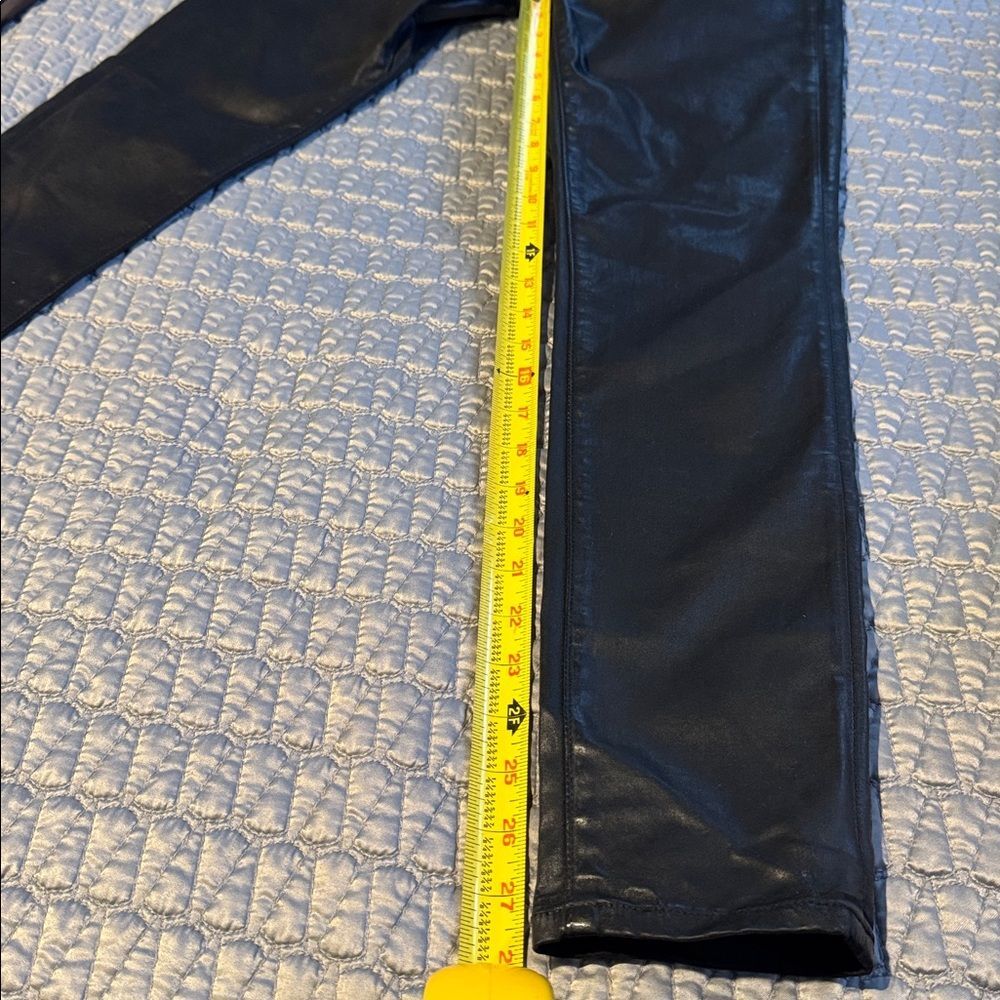 AG Women's Farrah Ankle High-Rise Skinny Leatherette Super Black Jeans Sz 26 - Picture 11 of 12